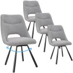 Wafting chaise pivotante � 180� lot de 4 chaises de salle � manger chaises de cuisine avec pieds en m�tal ...