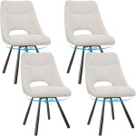 Wafting chaise pivotante � 360� lot de 4 chaises de salle � manger scandinave chaises de cuisine avec ...