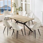 Wafting ensemble table de salle � manger avec 6 chaises table robuste grain de h�tre clair chaises en ...