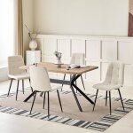 Wafting ensemble table de salle à manger avec 4 chaises table rectangulaire robuste grain de hêtre - ... Wafting ensemble table de salle à manger avec 4 chaises table rectangulaire robuste grain de hêtre - ...