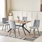 Wafting ensemble table de salle à manger avec 4 chaises table rectangulaire robuste grain de hêtre - ... Wafting ensemble table de salle à manger avec 4 chaises table rectangulaire robuste grain de hêtre - ...
