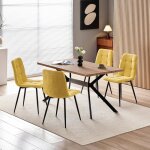 Wafting ensemble table de salle à manger avec 4 chaises table rectangulaire robuste grain de hêtre - ... Wafting ensemble table de salle à manger avec 4 chaises table rectangulaire robuste grain de hêtre - ...
