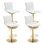 Wahson lot de 4 tabouret de bar ergonomiques pivotants en cuir pu chaise haute cuisine en hauteur rglable ...