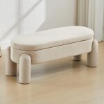 Wahson banc de rangement pliable banc en velours banc de lit pour salon chambre banquette dentre avec ...