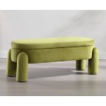 Wahson banc de rangement pliable en velours banc de lit pour salon et chambre banquette dentr�e avec ...
