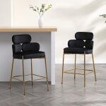 Wahson chaise de bar lot de 2 tabouret de bar tabouret haut avec pied dor chaise moderne cuisine pour ...