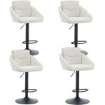 Wahson chaise de bar lot de 4 tabouret de bar en lin chaise haute r�glable en hauteur tabouret bar repose ...