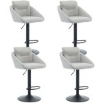 Wahson chaise de bar lot de 4 tabouret de bar en lin chaise haute r�glable en hauteur tabouret bar repose ...