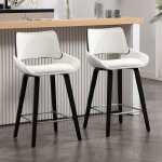 Wahson chaise de bar moderne lot de 2 chaise tabouret de bar chaise haute cuisine confortable pour ilot ...
