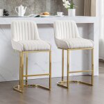 Wahson chaise de bar en velours chaise bar pied dor� tabouret bar lot de 2 tabouret de bar avec coussin ...