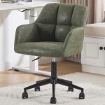Wahson chaise bureau en cuir pu pour chambre fauteuil de bureau confortable avec pied pivotant vert