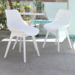 Wahson chaise de jardin lot de 2 chaises extrieur en plastique chaise de jardin robuste et lounge pour ...
