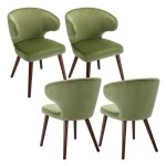 Wahson chaise salle � manger lot de 4 chaise de salle � manger avec pied bois chaise de cuisine moderne ...