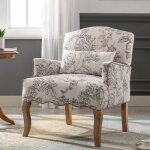 Wahson fauteuil retro en baroque canap 1 place avec pieds en bois avec accoudoirs et dossier pour chambre ...