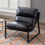 Wahson fauteuil de salon confortable chaise relax fauteuil lounge de structure mtal chaise loisirs pour ...