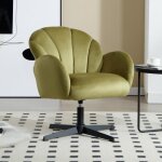 Wahson fauteuil de salon confortable fauteuil crapaud pied pivotant et coquillage sige pour coiffeuse ...