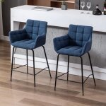 Wahson tabouret de bar lot de 2 chaise bar haute en tissu tabourets hauts pour bar - cuisine (bleu) Wahson tabouret de bar lot de 2 chaise bar haute en tissu tabourets hauts pour bar - cuisine (bleu)