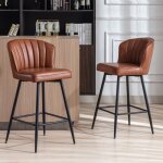 Wahson tabouret de bar lot de 2 chaise de bar moderne avec dossier et pied m�tal chaise haute bar pour ...