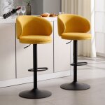 Wahson tabouret bar lot de 2 tabouret de bar réglable en lin chaise bar haute avec repose - pieds pour ... Wahson tabouret bar lot de 2 tabouret de bar réglable en lin chaise bar haute avec repose - pieds pour ...