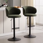 Wahson tabouret bar lot de 2 tabouret de bar rglable en lin chaise bar haute avec repose - pieds pour ...
