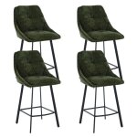 Wahson tabouret de bar lot de 4 tabouret bar chaise haute de bar avec repose - pieds mtal pour comptoir ...