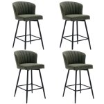 Wahson tabouret de bar lot de 4 chaise de bar moderne avec dossier tabouret bar chaise haute bar pour ...