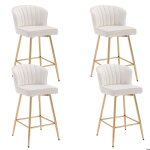 Wahson tabouret de bar lot de 4 chaise de bar moderne tabouret avec pied plaquée or chaise haute pour ... Wahson tabouret de bar lot de 4 chaise de bar moderne tabouret avec pied plaquée or chaise haute pour ...