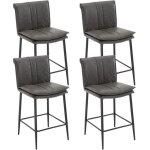 Wahson tabourets de bar lot de 4 tabouret de bar cuir pu chaise de bar coussin pais chaise haute cuisine ...