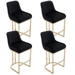 Wahson tabouret de bar lot de 4 tabouret de cuisine avec dossier chaise haute avec pieds en mtal pour ...