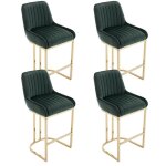 Wahson tabouret de bar lot de 4 tabouret de cuisine avec dossier chaise haute avec pieds en mtal pour ...