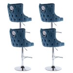 Wahson tabouret de bar lot de 4 tabouret de bar haut en velour chaise de bar reglable avec repose - pieds ... Wahson tabouret de bar lot de 4 tabouret de bar haut en velour chaise de bar reglable avec repose - pieds ...