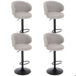 Wahson tabouret bar lot de 4 tabouret de bar rglable en lin chaise bar haute avec repose - pieds pour ...