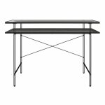 Wainwright bureau dordinateur en verre transparent et cadre en m�tal noir