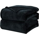 Couverture plaid polaire - wavve - microfibre douce chaude et respirante - 240x220 cm - noir Couverture plaid polaire - wavve - microfibre douce chaude et respirante - 240x220 cm - noir