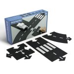 Circuit flexible pour voitures - waytoplay - route nationale - 16 pices - rsistant  leau - noir