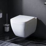 Wc suspendu - am. pm - gem cga1700sc - blanc - abattant  fermeture douce - sans rebord