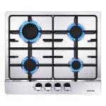 Wehimo plaque gaz 4 feux inox plaque de cuisson gaz 4 feux encastrable table gaz 4 foyer gaz ville et ...