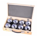Weible spiele - 010206 - engelhart - jeu de 8 boules dans un coffret en bois de luxe jeux de petanque ...