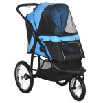 Weigulo poussette pour chien avec rflecteurs pliable panier de rangement protection solaire fentre ...