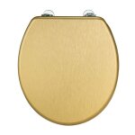 Abattant wc - wenko - aldeno - mdf résistant à lhumidité - charnières en inox - or 37x41 cm Abattant wc - wenko - aldeno - mdf résistant à lhumidité - charnières en inox - or 37x41 cm