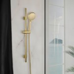Wenko ensemble de douche young dor� barre de douche inox 66 cm + douchette 3 types de jets pommeau � ...