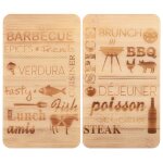 Wenko protection plaque de cuisson motif barbecue lot de 2 couvre plaque induction en verre tremp cuisinire ...