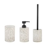 Wenko set accessoires de salle de bain ortezzano 3 pi�ces distributeur de savon 250ml + gobelet + brosse ...