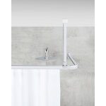 Wenko support de tringle plafond era barre de fixation stabilisateur pour rail de rideau de douche era ...