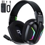 Wg1 casque gaming sans fil 24 ghz casque bluetooth sans fil avec micro pour ps5 ps4 pc switch mac mobile ...