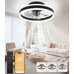 �whd� ventilateur - plafonnier 50cm 3 lumi�res & 6 vitesses silencieux �co - �nerg�tique t�l�commande ...
