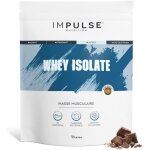 Whey isolate chocolat 750g - 25g prot�ines / bcaa - digestion facile - faible sucres - impulse nutrition ...