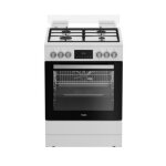 Whirlpool cuisinire gaz 72l 4 feux blanc - w6g8lcw