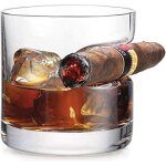 Whisky en verre avec porte - cigare vieux faonn style cristal whisky en verre cigare accessoires pour ...
