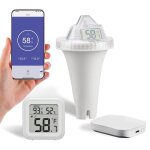 Wi - fi thermom�tre de piscine flottant �tanch�it� ip68 thermometre piscine connect� app moniteur � distanceth ...